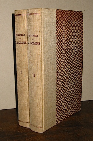 Adolphe Quetelet Sur l'homme et le development de ses facultés, ou essai de physique sociale. Tome premier (e Tome second) 1835 Paris Bachelier